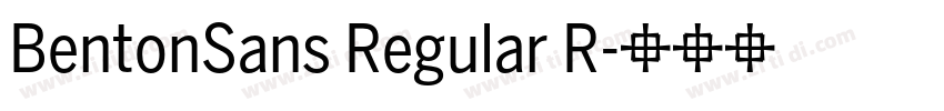 BentonSans Regular R字体转换